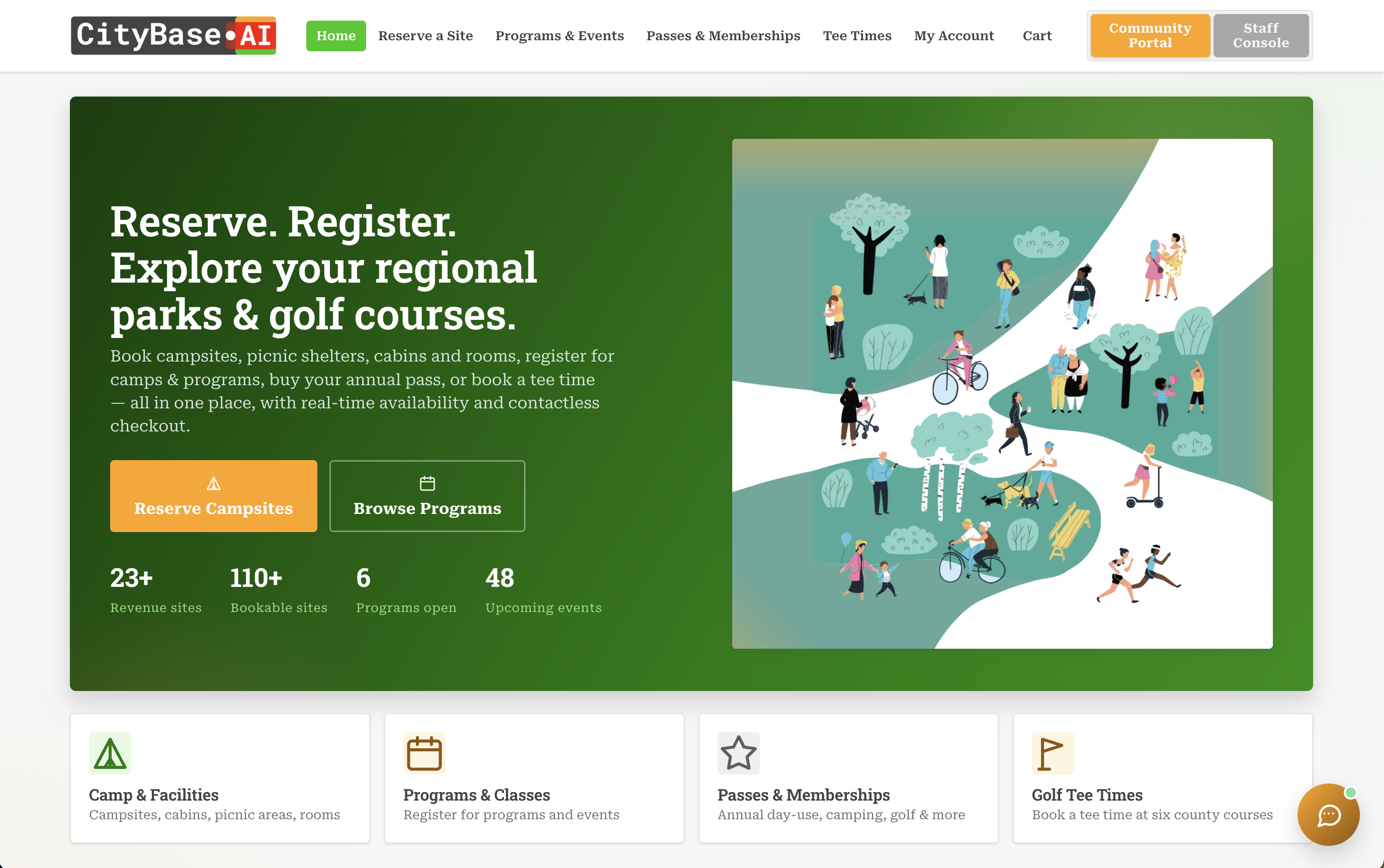 CityBase community portal and staff console
